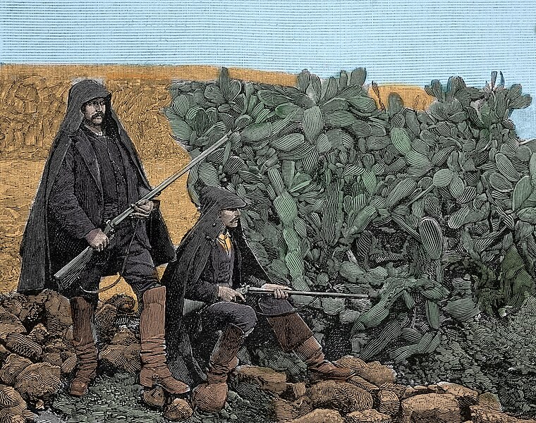 Image portraying two brigands members of early Cosa Nostra