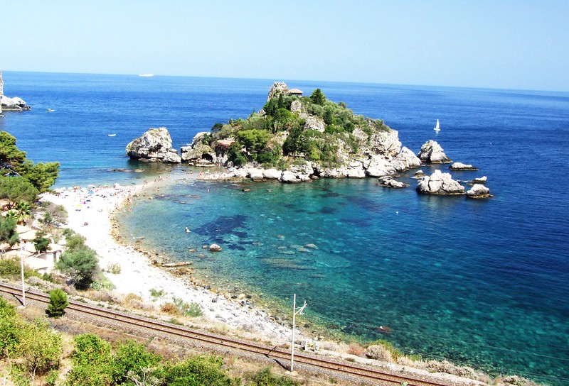 view of isola bella, taormina