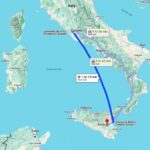 Itinerary Rome - Sicily on Map